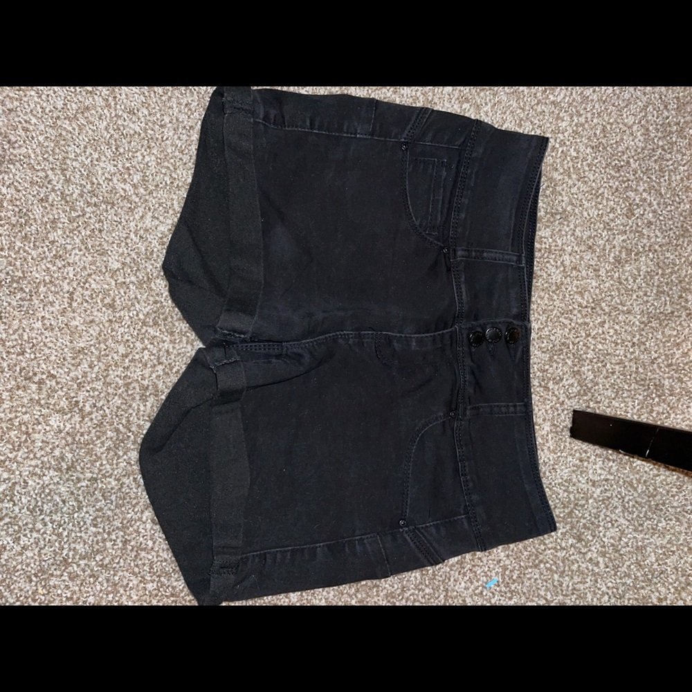 Black Jean Shorts